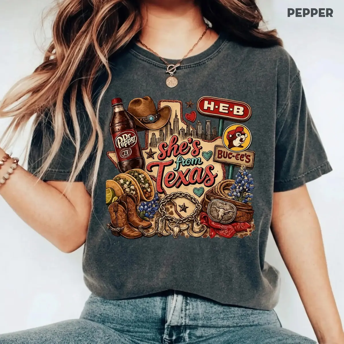 Comfort Colors She’s From Texas I Can Tell Shirt Funny Western Texas Girl Country Tee Print Tee, Andrew Clothings