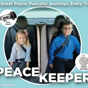 Peace Keeper- kids seat divider for the back seat, easy to install, soft and sturdy, convenient storage
