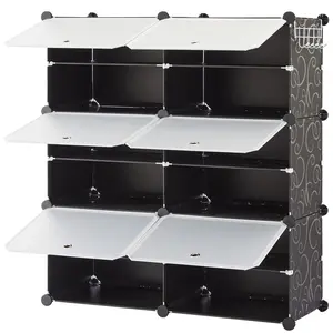 Plastic 6/8-Tier Storage Cabinet, 24-Pair Shelves Organizer for Closet, Entryway Plastic 6/8-Tier Storage Cabinet, 24-Pair Shelves Organizer for Closet, Entryway