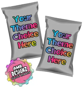Custom Theme Chip bag Party Favors - Custom Theme Party Supplies