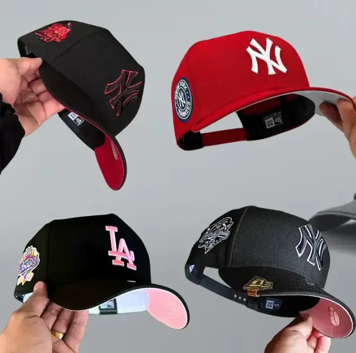 NEW ERA MLB 59FIFTY LA Snapback Baseball Cap Collection, NY LA White Sox Pirates Style Flat Brim Adjustable Hat for Men Women Streetwear Hip Hop Sports Cap