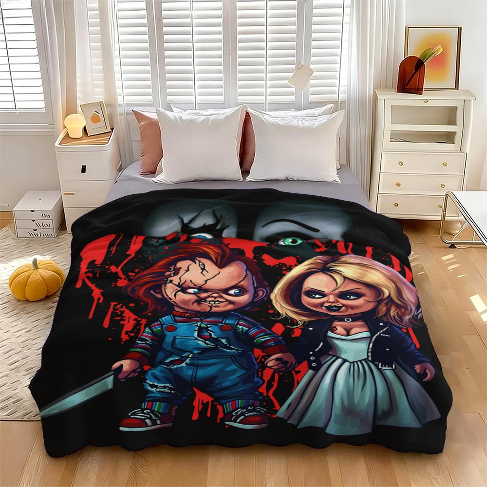 Countdown Sale!cozy flannel blanket Soft Funny Throw Blanket Horror Movie Blanket A warm nap blanket Suitable for use in offices, sofas, and travel settings, etc,Suitable for all four seasons A gift suitable for fans, friends and children