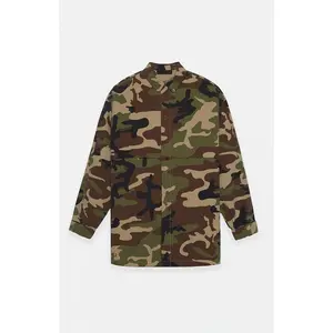 Fear of God ESSENTIALS Men's Woodland Camo Military Nylon Overshirt Jacket