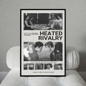[Sale off up to 40%]-[FREE-SHIP] Heated Rivalry Inspired Poster - Ilya Rozanov & Shane Hollander Wall Art - Hockey Romance Print