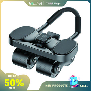 New Ab Roller Wheel with Timer & Knee Mat,Automatic Rebound Abdominal Wheel with Elbow Support Ab Workout Equipment for Strengthening Core Muscles Abs Exercise Roller for Women Men