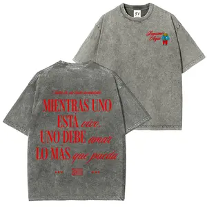 Unisex Short Sleeve T-Shirt – 'Mientras Uno Está Vivo' Quote with Cartoon Graphic Casual Breathable Tshirt Cotton Fabric Menswear Top Relaxed Fit Man Streetwear Tropical Crewneck