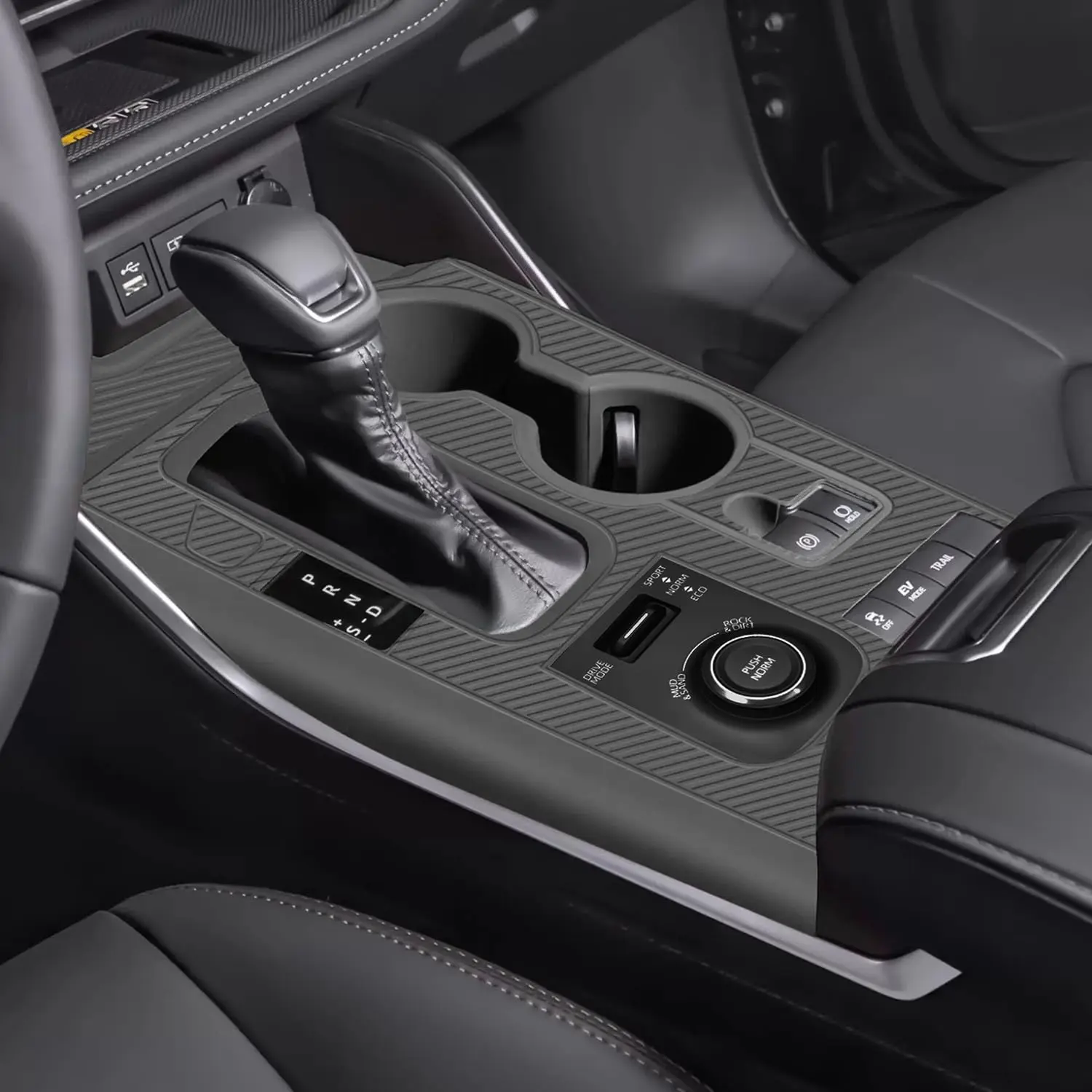 Center Console Silicone Wrap Kit with Electrostatic Adsorption - Full-Wrap Automotive Auto Parts Accessories, Car Interior Stickers for Toyota Highlander 2022-2026 Decoration