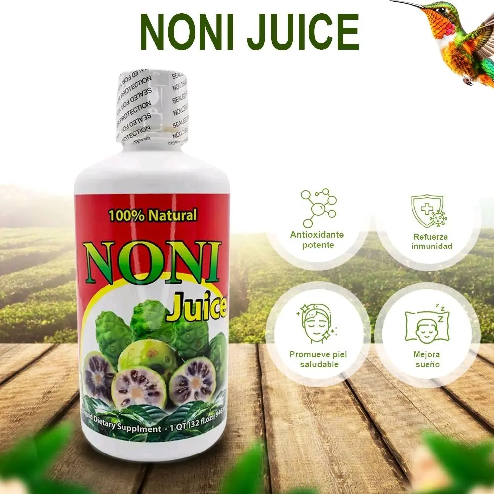 100% Natural Noni Juice Dietary Supplement - 32 fl.oz Vitamin-Infused Liquid Formula with Antioxidants, Vitamins for Vibrant Vitality Support, Antioxidants Vitamins Supplements