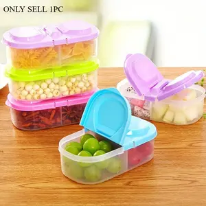 Stackable Plastic Bento Boxes with Lids - Hand Washable, Manual, Rectangle Food Storage Containers, Meal Prep Containers for Refrigerator, Fridge Organizer, Bathroom Organization - No Electricity Needed