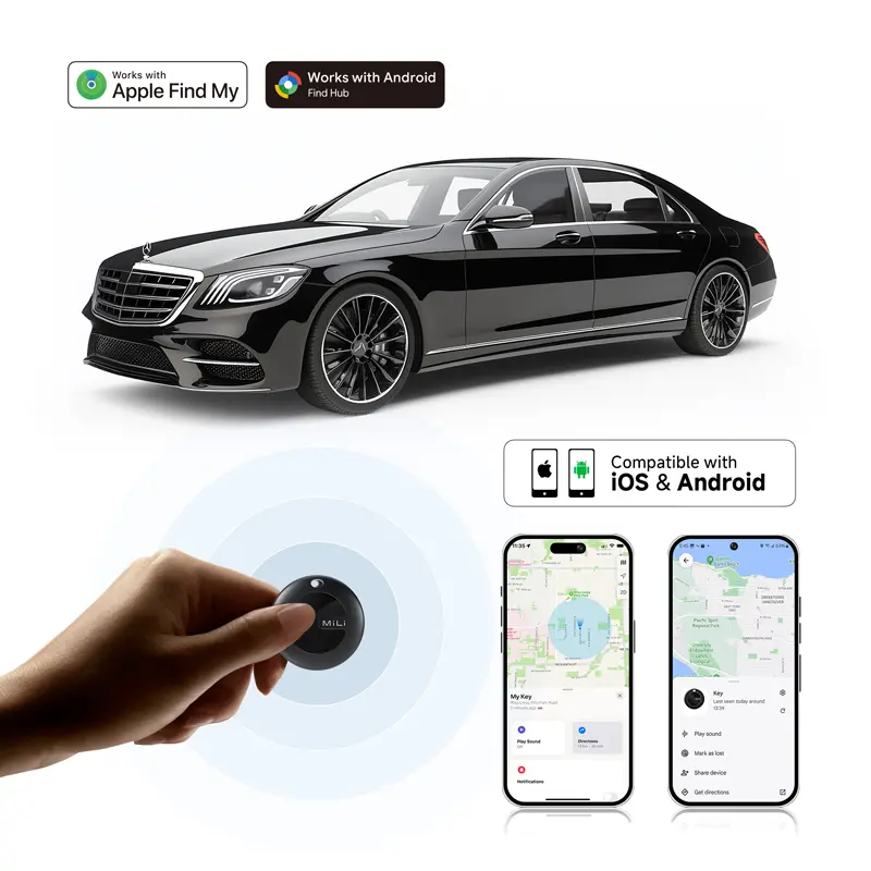 [Air Tag Alternative] MiLi MiTag Duo Bluetooth GPS Tracker for Car Keys Luggage Pets Wallet Waterproof Wireless Tag Works with iOS & Android Smart TrackerLocator for Kidsbag Luggage Suitcase Bag Backpack Gps Tracking Detector