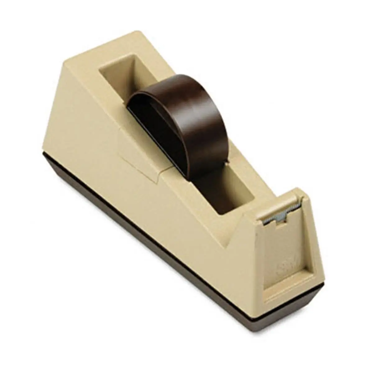 Heavy Duty Weighted Desktop Tape Dispenser – Leader in Adhesives Office Tool, Refillable for 2x72yd (2" W, 3" Core) Plastic Putty/Brown Adhesives Tape, Dispenses Tape