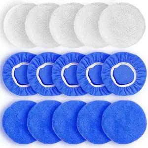 15Pcs Car Orbital Buffer Polisher Pad Bonnet Microfiber Max Bonnet Polishing Buffing Pad Cover(5-6 Inches) - Home Improvement.