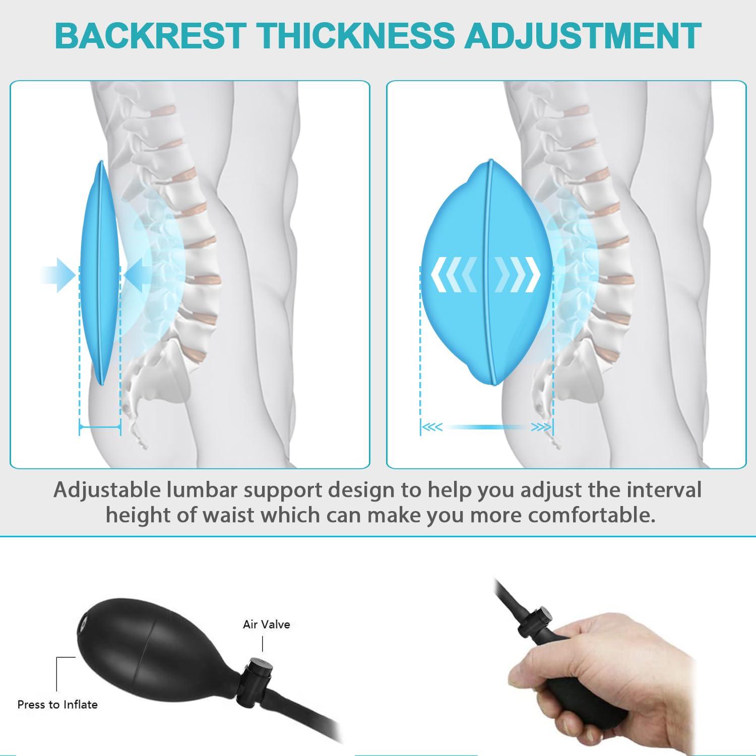 Heating Massage Chair Cushion with Adjustable Lumbar Support & 9 Massage Modes - Full Body/Back Suitable for Home Office Use, Plug-in Massager Chair  ,deep tissue massage tool