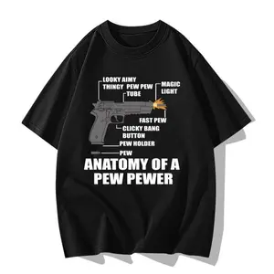 Anatomy of a Pew Pewer Humor Graphic T-Shirt