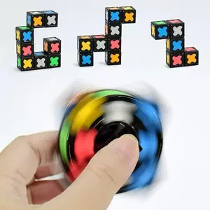 8pcs Glow-In-The-Dark Magnetic Spinning Gyro Toys, 1.5cm X 1.5cm Stress Relief, Focus Improvement, Durable Plastic, Suitable for Ages 3+