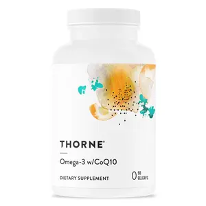 Thorne Omega-3 with CoQ10 - 90 Gelcaps for Optimum Health - Fitness
