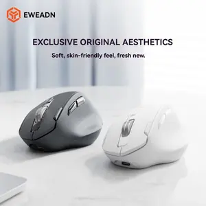 Eweadn RGB Wireless Ergonomic Mouse, Rechargeable 2.4g & BT Silent Computer Mouse, Portable Optical Wireless Mouse for Laptop, PC, Desktop, Computer Peripherals