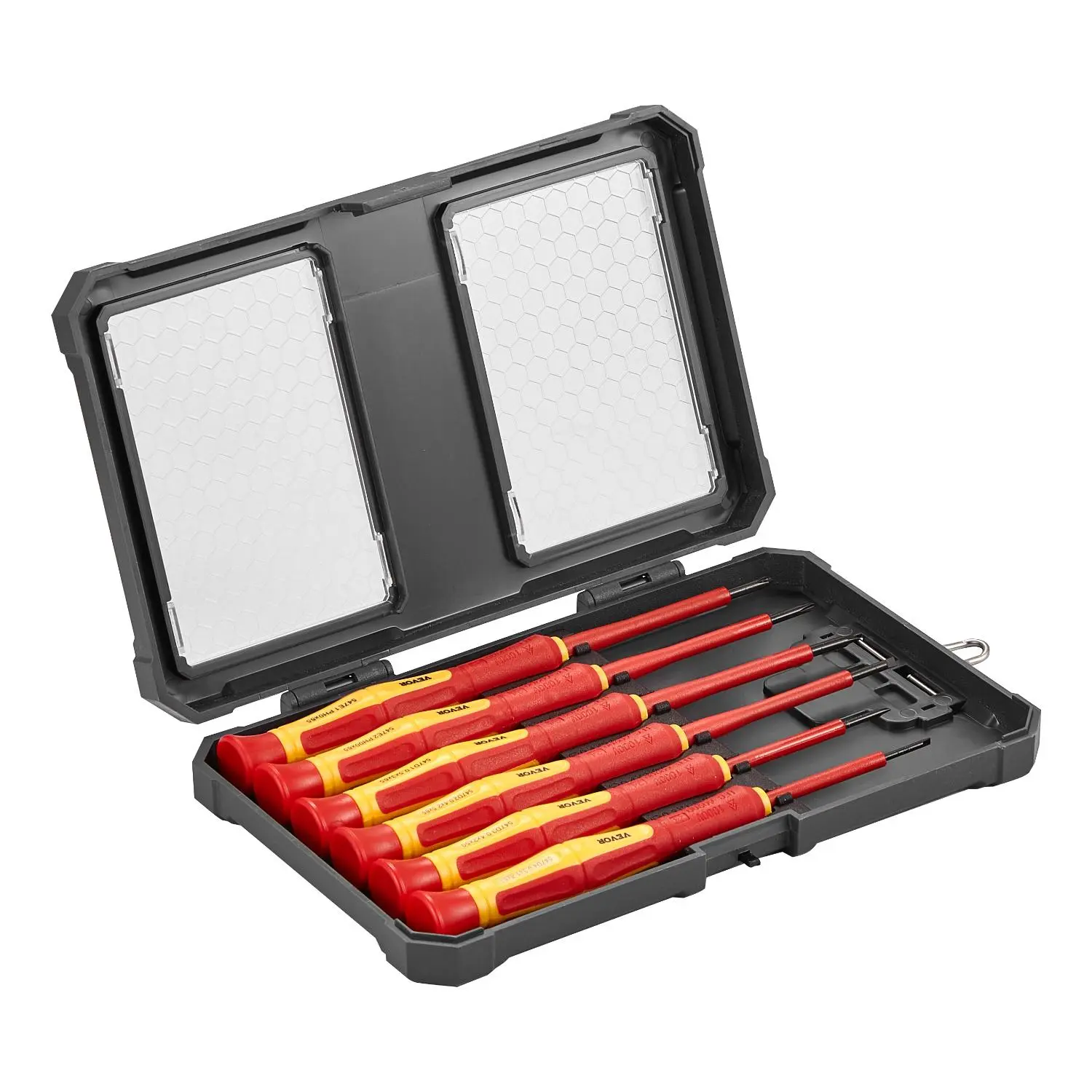 【Summerfinds】VEVOR Insulated Screwdriver Set 6-Piece Professional Electrical Screwdriver Set1000V Insulated Electrician Tool Setwith Magnetic Phillips Slotted Tips, 360-Degree Rotating Screwdriver and Bag