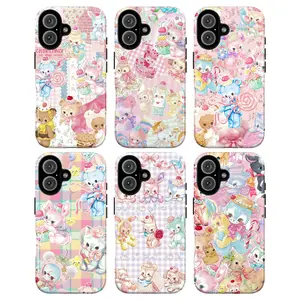 Kawaii Animal Candy Phone Case, Pastel Bear Bunny Kitten Lollipop Design, Baby Girl Aesthetic Gift Fashion Vibes Trending Now, iPhone 17 16 15 14 13 12 Pro Max Plus X, Samsung Galaxy S25 S24 S23 S22 S21 Ultra