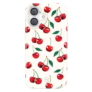 Velvet Caviar Mon Cheri Cherry iPhone Case – Cute Protective, Shockproof Phone Cases for iPhones with Red Cherry Design - Perfect Valentine Gifts
