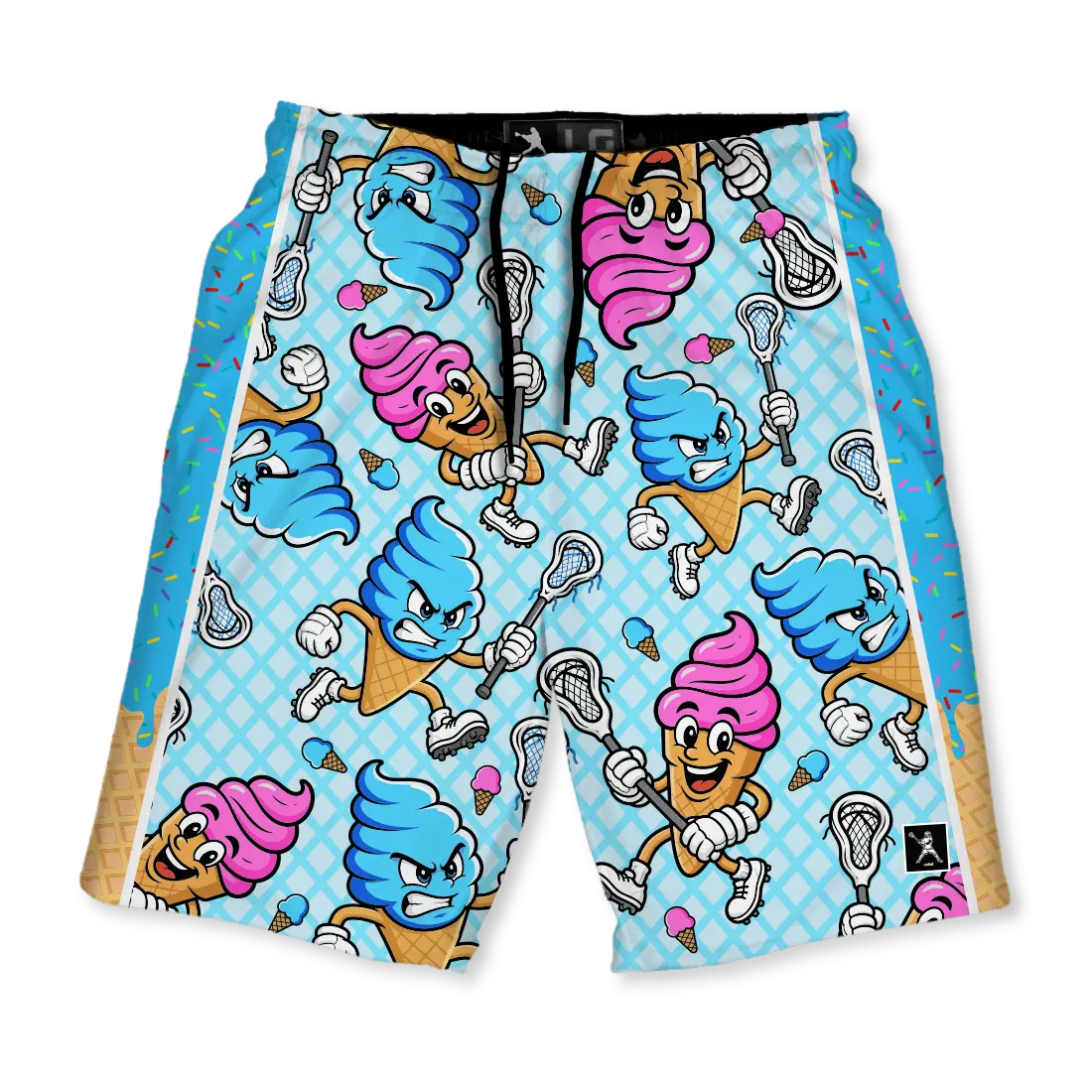 Soft Serve Snipers Athletic Fit Lacrosse Shorts, Sports & Outdoor Performance Bottoms