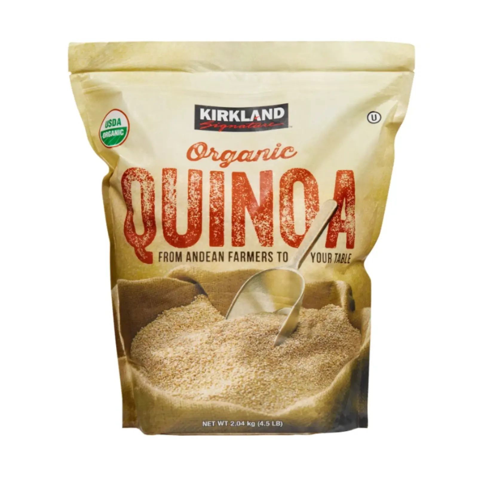 Kirkland Signature Organic Quinoa 4.5 lb Bag, USDA Organic, Non-GMO, Kosher Whole Grain for Cooking, Salads & Meal Prep