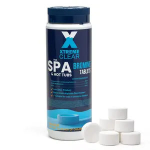 Xtremeclear NSF Certified Bromine Tablets, 1-Inch Size for Spa & Hot Tub, Family-Safe for Floater Use, 1.5lbs Bottle