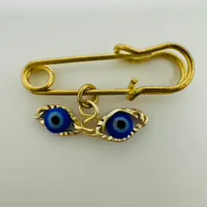 Evil eye protection pin with Blue eyes