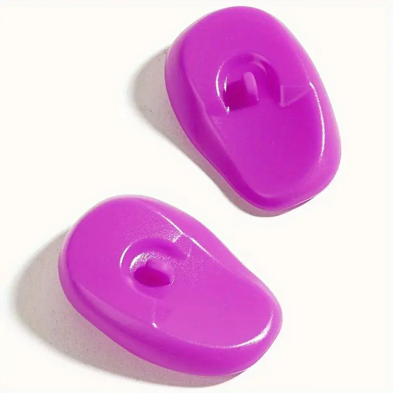 2Pcs/set Silicone Earmuffs Prevent Water Ingress From Ingress Sleeve Hot Oil Hair Dye Perm Hair Protection Earmuffs for Hairdressing for Barber Salon Home Use Haircare Barber Accessories Salon Supplies