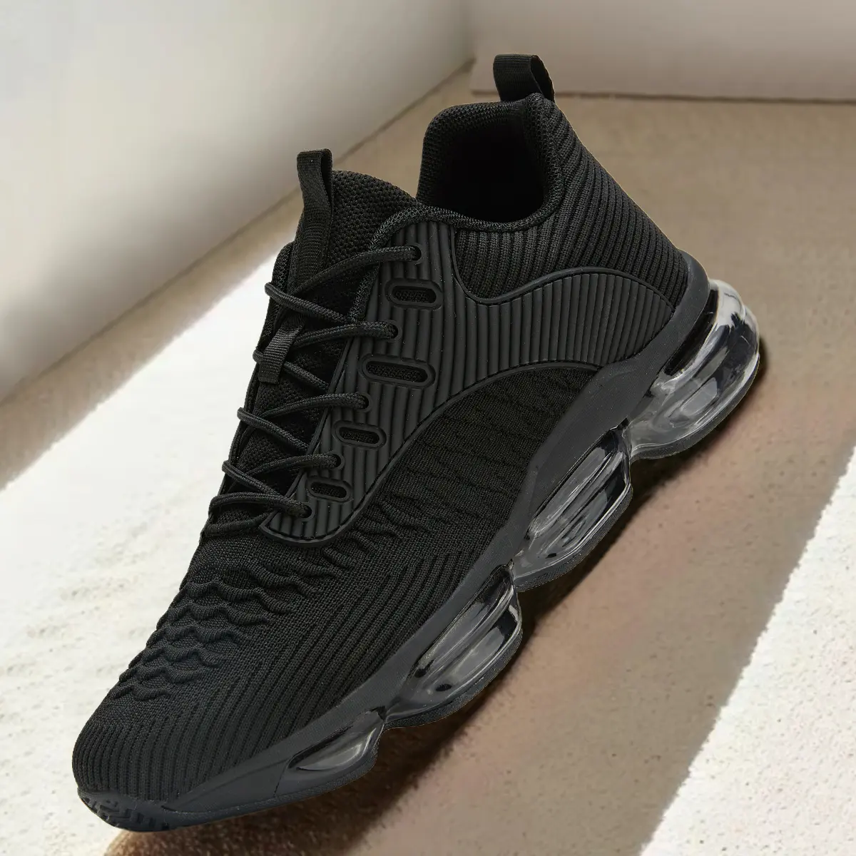 Men's Casual Mesh-Synthetic Athletic Running Shoes - Lightweight, Breathable, Lace-Up Fitness Sneakers for Treadmill, Daily Walking (EU39/US6.5, EU40/US7), Fitness Running Shoes, Synthetics, Mesh Fabric, Running/Walking