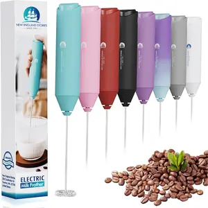 Powerful Milk Frother Mini Handheld Foam Maker for Coffee Whisk Drink , Cappuccino, Latte, Matcha, Hot Chocolate, NO Stand, Aqua