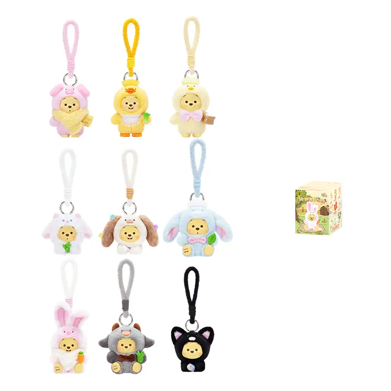 TOPTOY Disney Winnie the Pooh Happy Farm Series Figure Plush Keychain Blind Box