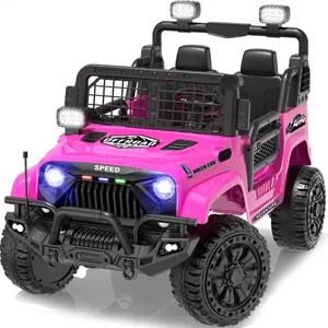 YUNTOPKIDS(big) 24V 2 Seater Ride On Truck, Kids Electric Jeep with Parent Remote Control, 4WD, 7Ah Battery, LED Lights, 3 Speeds & Bluetooth Music for Ages 3-8, Ultimate All-Terrain Adventure Vehicle for Kids.