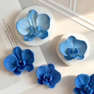 Phalaenopsis Flower Candle Silicone Mold DIY Three-Dimensional Flower Handmade Aromatherapy Plaster Grinding Tool