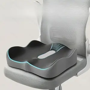 Ergonomic memory foam seat cushions for car seats and office chairs - soft polyester cover, hand washable, mixed colors, pressure-reducing and lumbar support design, comfortable premium blend material, stylish design, durable cover, posture correction.