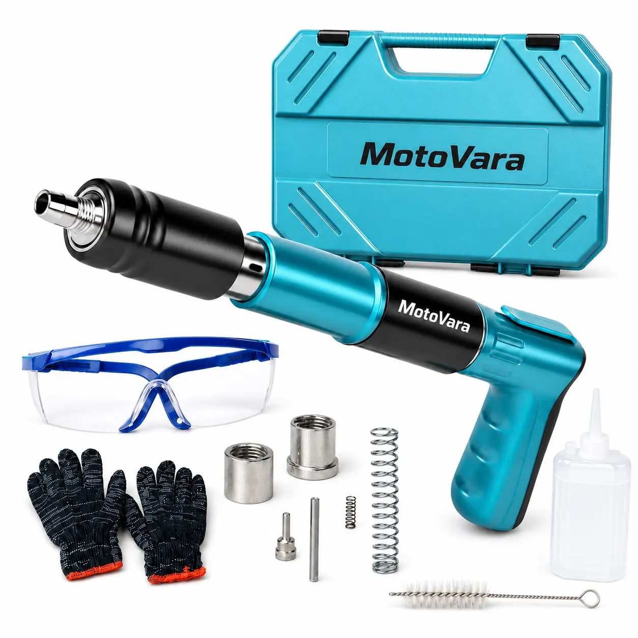 Concrete Nail Gun Kit with 50 Nails, 5 Speed Adjustable Portable Nailer Gun, Woodworking Decoration Tool for Cement Wall Fastening, Ceiling, Cable Duct Fixing, Home DIY Slotting Device