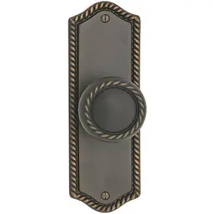 Emtek 7059P Dummy Pair , Sideplate Locksets Rope Non-Keyed 7-1/2" , Providence Knob