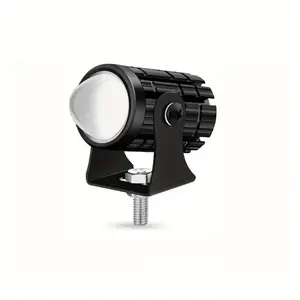 Brand New Universal Car LED Headlight Mini Projector Lens Dual Color Motorcycle Driving Fog Light Auxiliary Car Spotlight Lamp Motorcycle Headlights