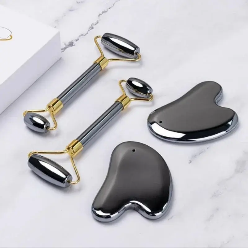 Terahertz Gua Sha Tool - Self-Heating Stone for Lymphatic Drainage, Facial Sculpting, and Post-Facial Glow for Face, Neck, and Back, Heats Up Quickly, Slimming & Massage Tool, Beauty Equipment, Stone Tool