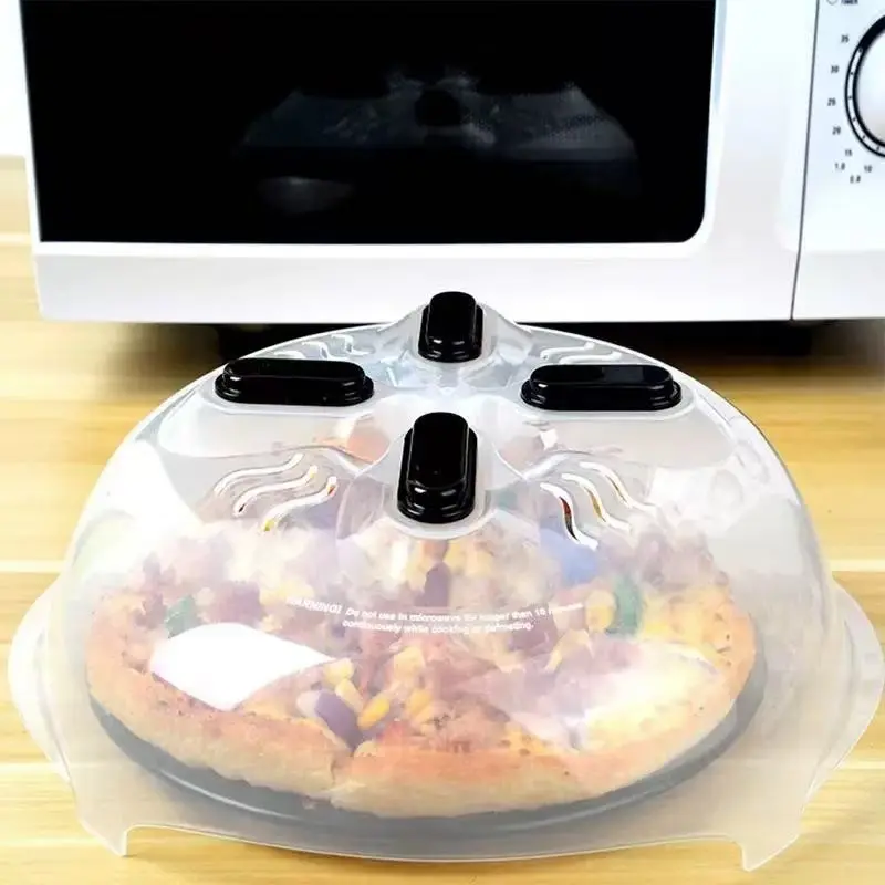 Microwave Splatter Cover, Splatter Protection, Magnetic Overflow Lid, Plastic Heating Cover, Microwave Accessories, Kitchen Essential, Kitchen Gadget, Cooking, Durable & Easy to Use, Perfect for Microwave Safety, Kitchenware