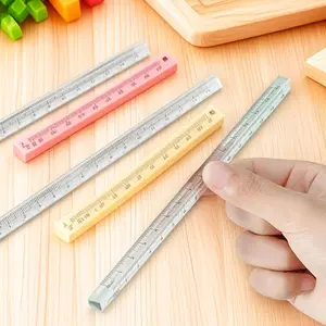 Transparent Non-Slip Geometry Triangle Ruler Set, High Precision Drawing Tools for Students, Ins Style Acrylic Drafting Scale Exam Study Must-Have, Eco-Friendly Shatter-Resistant Engineer Measuring Ruler, School Supplies