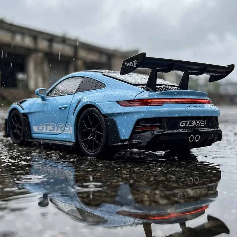 1:24 Porsche 911 GT3 RS GT Racing Alloy Metal Diecast Model Car, Novelty Collectible Model Cars for Adults, House Decoration & Computer Desktop Ornaments