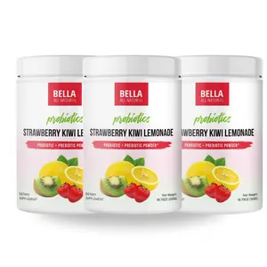 3 Pack Bella All Natural Probiotics Strawberry Kiwi Lemonade