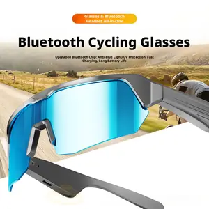 New smart glasses, Bluetooth glasses, cycling glasses, UV400 anti-blue light three-in-one outdoor cycling functional sunglasses, AI sports glasses