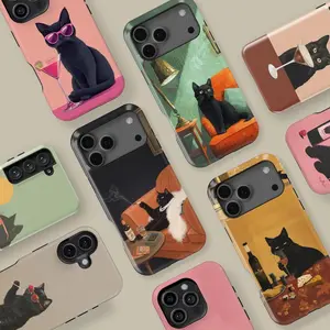 Funny Cat Design TPU Cellphone Casing, Protective Handheld Devices Accessory for Cat Lovers, Compatible with iPhone 17-12/11, Stylish Holiday Gift for Loved Ones