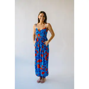The Gillis Floral Jumpsuit in Blue Multi