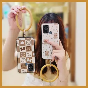 Soft Case Back Cover Phone Case For ZTE Blade A52 Youth Solid Color Bracelet Cute Personality Ring Anti-knock Waterproof Cartoon Protective Funny Creative Dirt-resistant