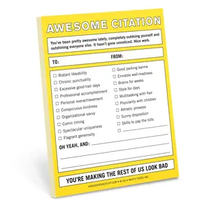 Awesome Citation Nifty Note Pad (Yellow)