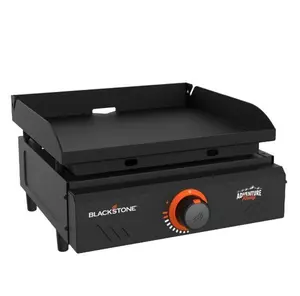 Blackstone Adventure Ready Outdoor Griddle, 17 Inch Single-Burner Portable Flat Top Grill, Black