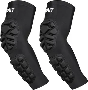 TUOY Padded Arm Sleeves Elbow Forearm Crashproof Pads Protection for Football Basketball Volleyball Soccer UV Protection Sunblock Arm Sleeves Breathable Compression Arm Sleeves
